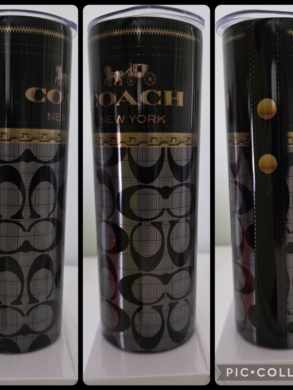 Black & Gold Signature Travel Tumbler